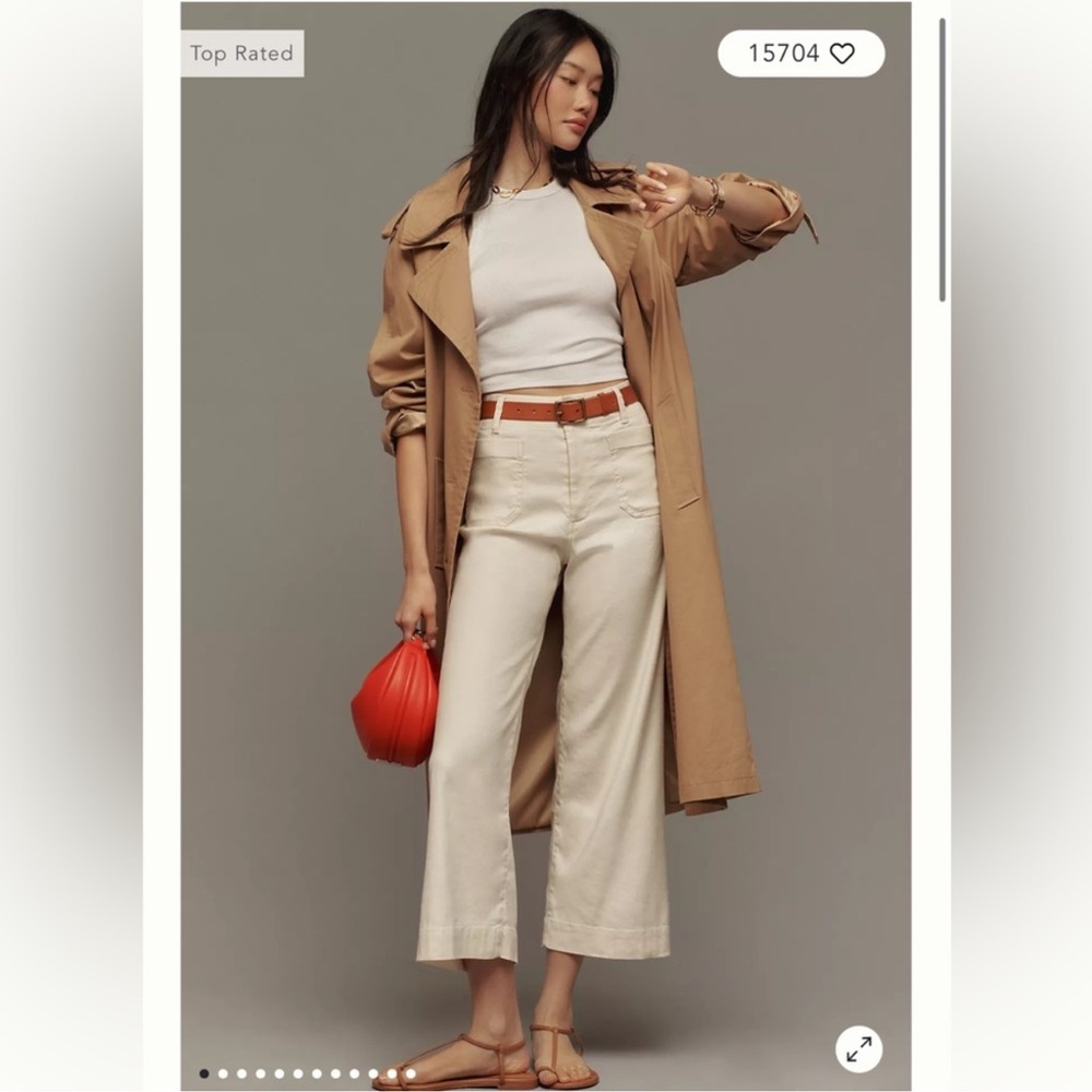 Maeve Cream Cropped Pants
